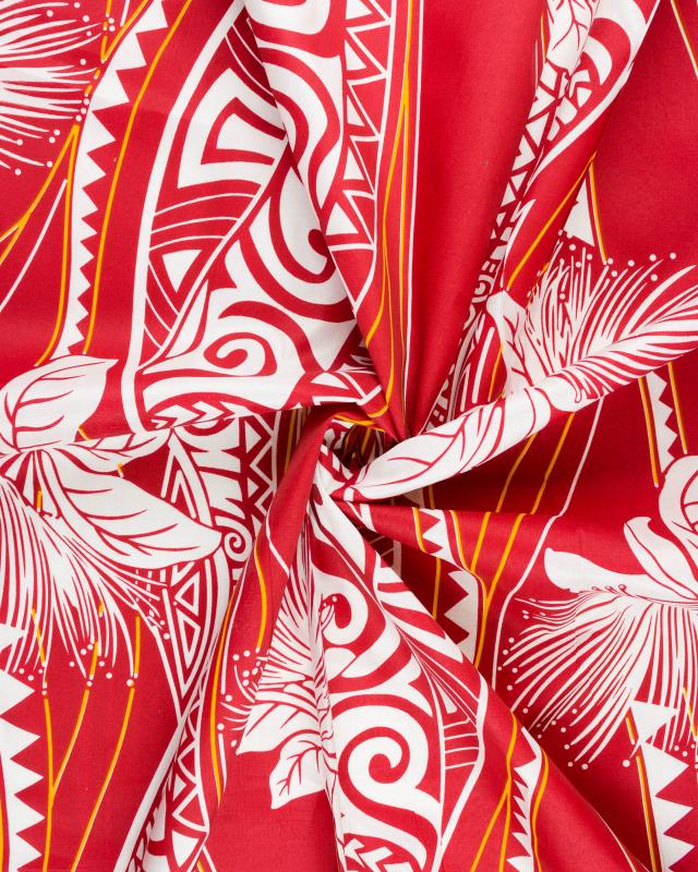 Polynesian fabric VAI Red - Tissushop